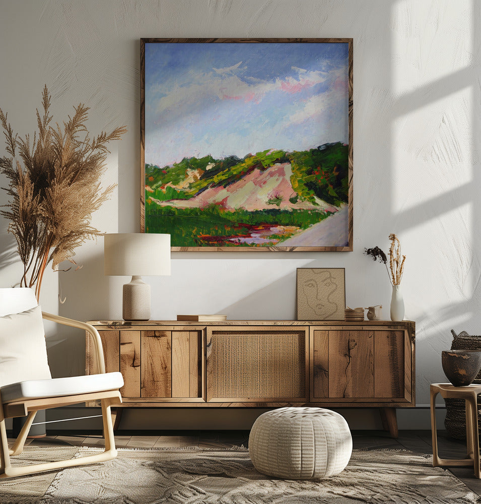 Lands End Dune - Square Stretched Canvas, Poster or Fine Art Print I Heart Wall Art