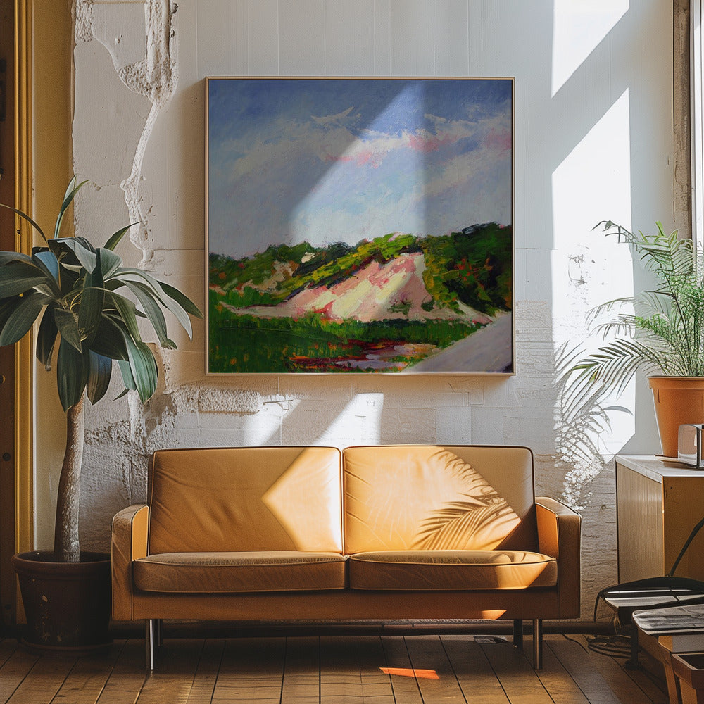Lands End Dune - Square Stretched Canvas, Poster or Fine Art Print I Heart Wall Art