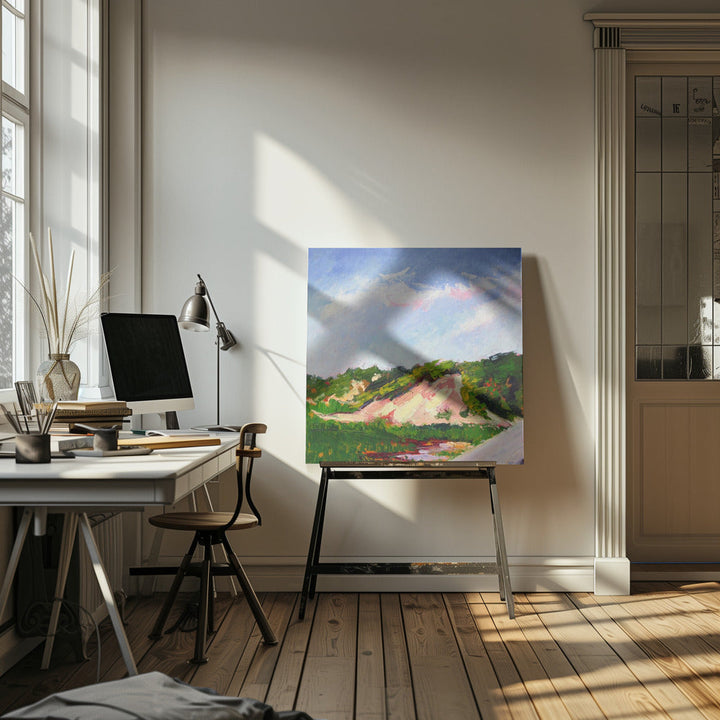 Lands End Dune - Square Stretched Canvas, Poster or Fine Art Print I Heart Wall Art