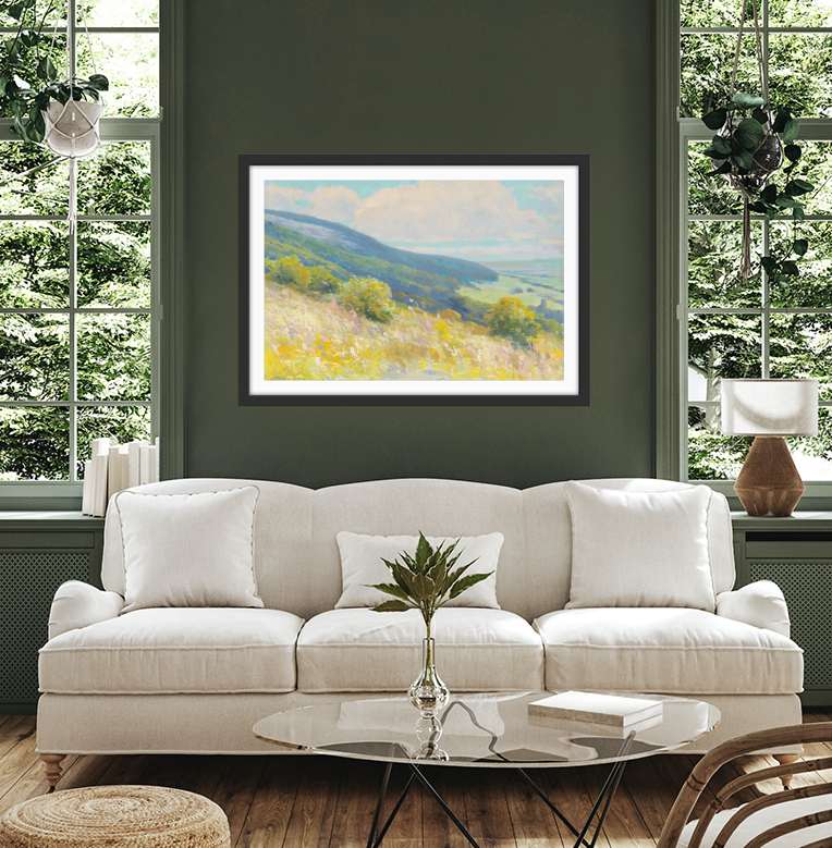 Landscape 1927 By Lajos Csordak - Fine Art or Canvas Print - I Heart Wall Art - Poster Print, Canvas Print or Framed Art Print