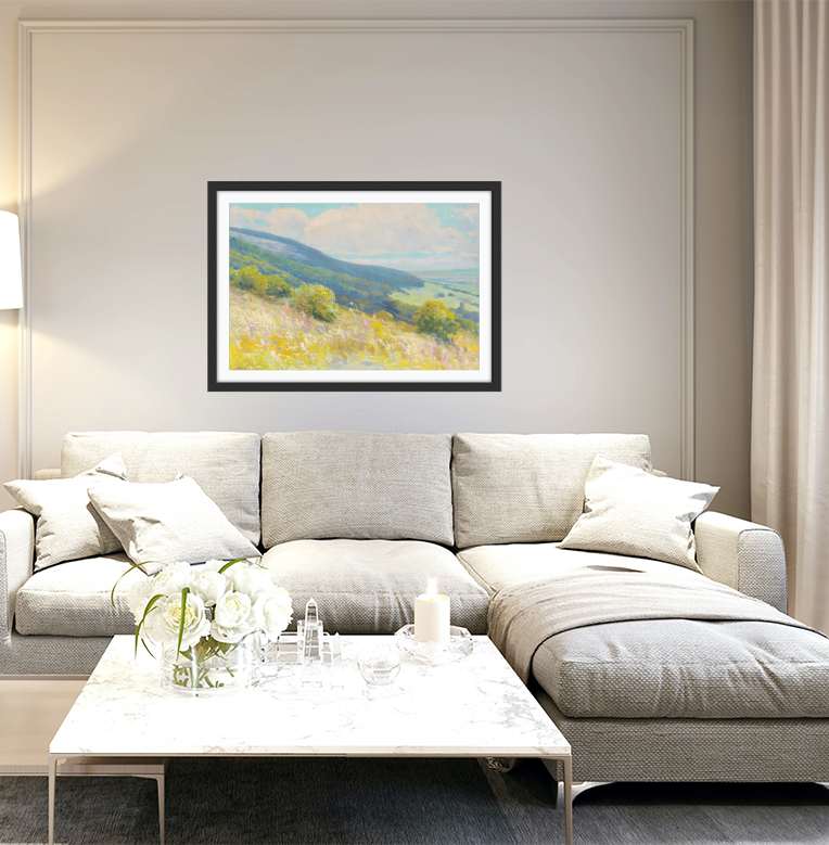 Landscape 1927 By Lajos Csordak - Fine Art or Canvas Print - I Heart Wall Art - Poster Print, Canvas Print or Framed Art Print