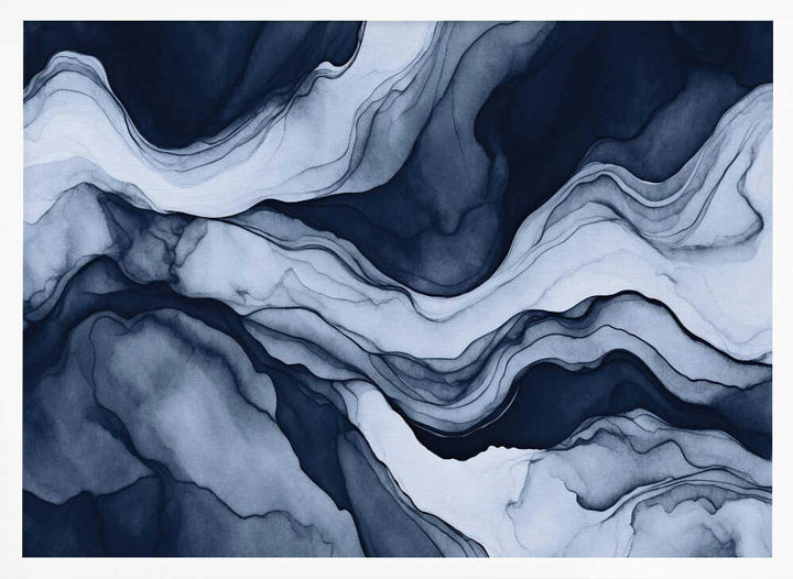 Landscape Abstract Blue Mountains - Stretched Canvas, Poster or Fine Art Print - I Heart Wall Art - Poster Print, Canvas Print or Framed Art Print