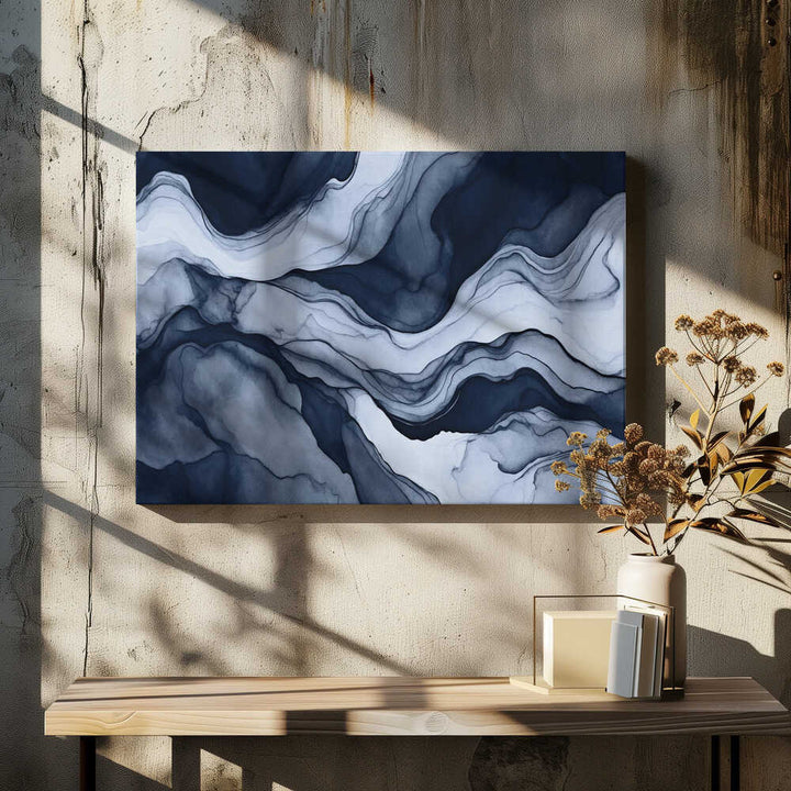 Landscape Abstract Blue Mountains - Stretched Canvas, Poster or Fine Art Print - I Heart Wall Art - Poster Print, Canvas Print or Framed Art Print