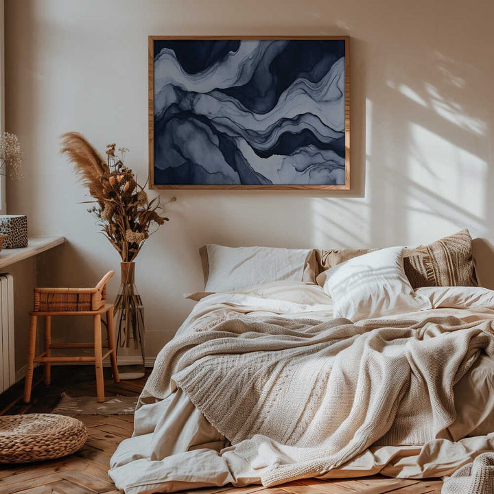 Landscape Abstract Blue Mountains - Stretched Canvas, Poster or Fine Art Print - I Heart Wall Art - Poster Print, Canvas Print or Framed Art Print