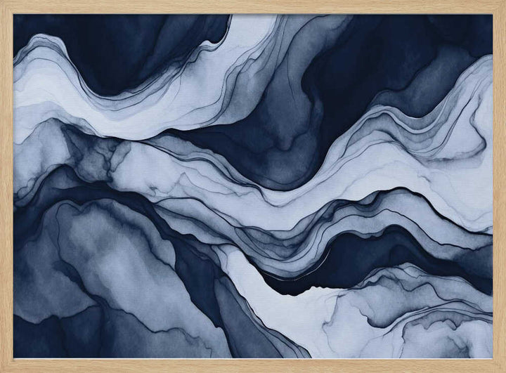Landscape Abstract Blue Mountains - Stretched Canvas, Poster or Fine Art Print - I Heart Wall Art - Poster Print, Canvas Print or Framed Art Print