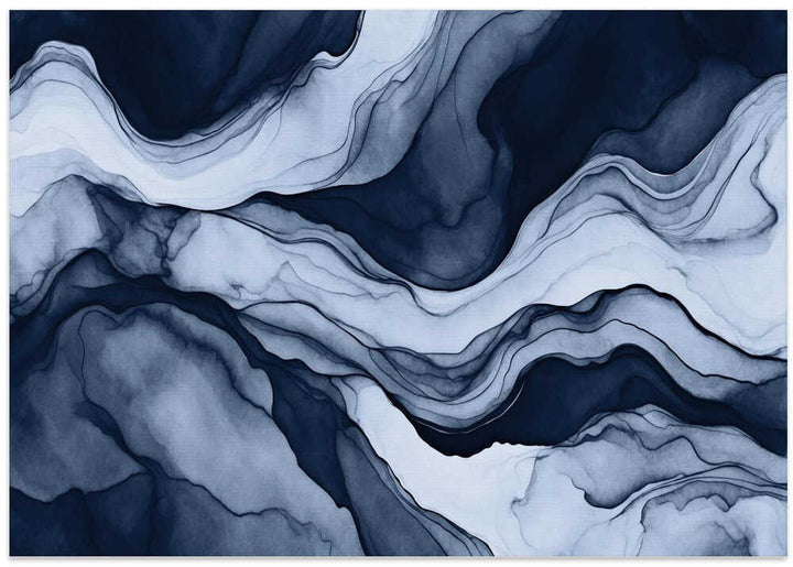 Landscape Abstract Blue Mountains - Stretched Canvas, Poster or Fine Art Print - I Heart Wall Art - Poster Print, Canvas Print or Framed Art Print
