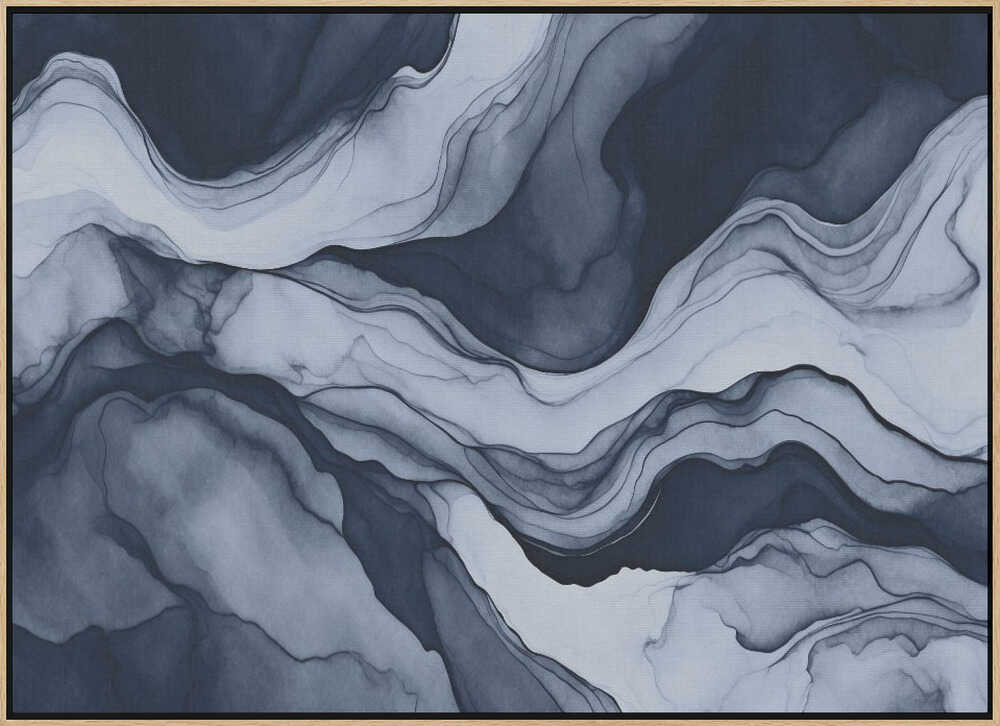 Landscape Abstract Blue Mountains - Stretched Canvas, Poster or Fine Art Print - I Heart Wall Art - Poster Print, Canvas Print or Framed Art Print