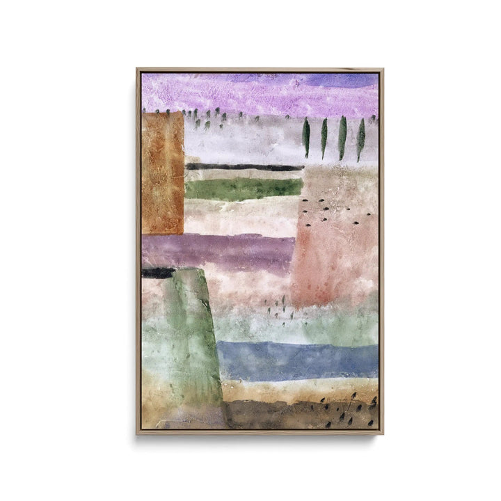 Landscape with Poplars (1929) painting in high resolution by Paul Klee - Stretched Canvas Print or Framed Fine Art Print - Artwork I Heart Wall Art Australia 