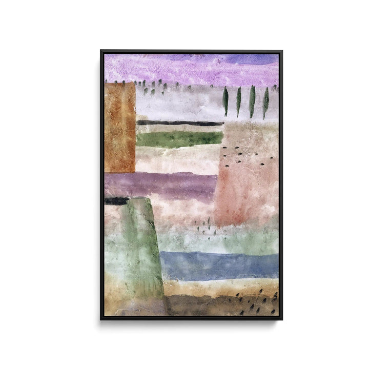 Landscape with Poplars (1929) painting in high resolution by Paul Klee - Stretched Canvas Print or Framed Fine Art Print - Artwork I Heart Wall Art Australia 