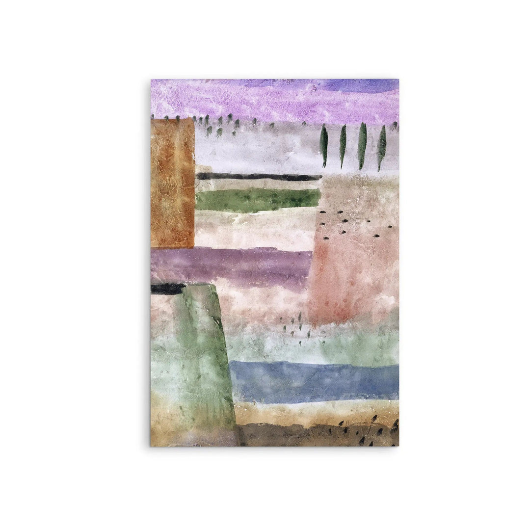 Landscape with Poplars (1929) painting in high resolution by Paul Klee - Stretched Canvas Print or Framed Fine Art Print - Artwork I Heart Wall Art Australia 