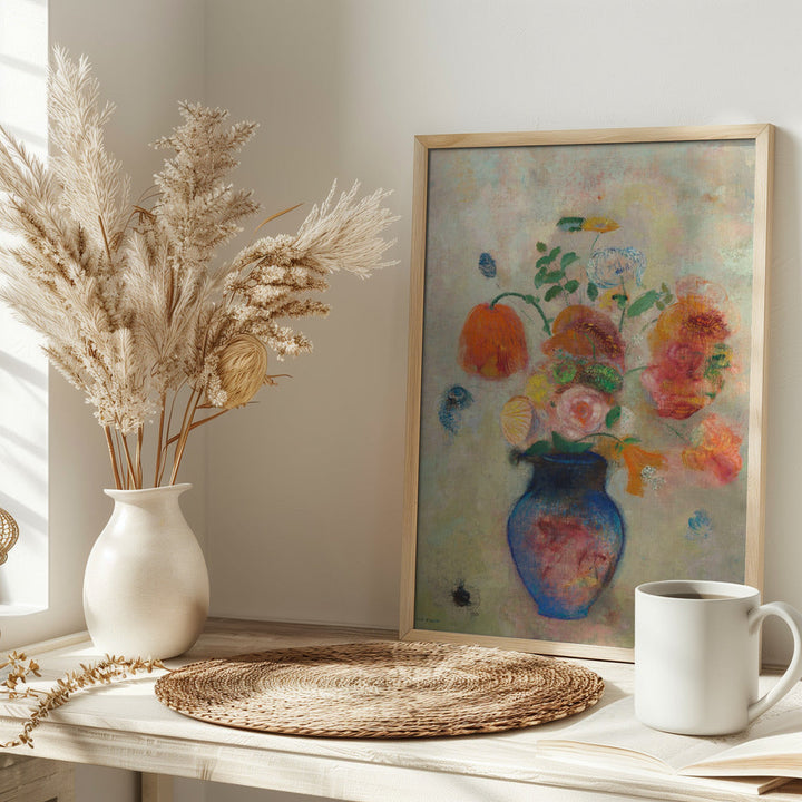 Large Vase With Flowers - Stretched Canvas, Poster or Fine Art Print I Heart Wall Art