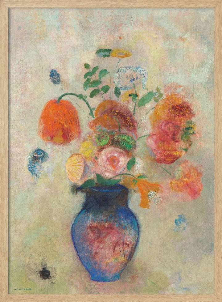 Large Vase With Flowers - Stretched Canvas, Poster or Fine Art Print I Heart Wall Art