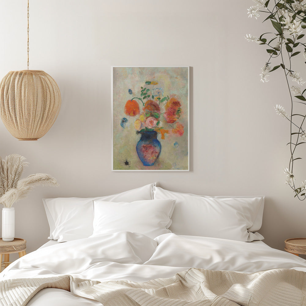 Large Vase With Flowers - Stretched Canvas, Poster or Fine Art Print I Heart Wall Art