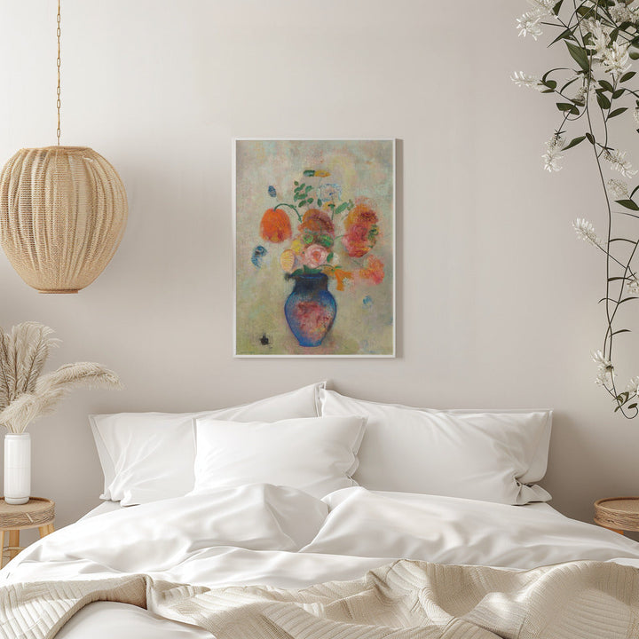 Large Vase With Flowers - Stretched Canvas, Poster or Fine Art Print I Heart Wall Art