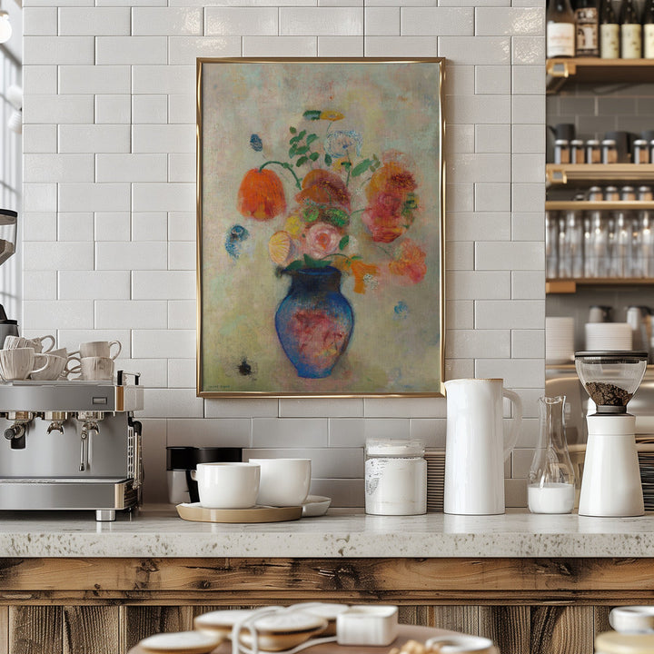 Large Vase With Flowers - Stretched Canvas, Poster or Fine Art Print I Heart Wall Art