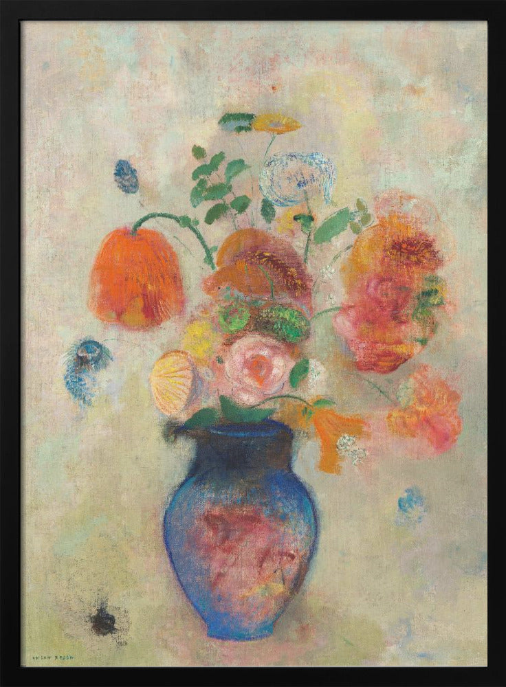 Large Vase With Flowers - Stretched Canvas, Poster or Fine Art Print I Heart Wall Art