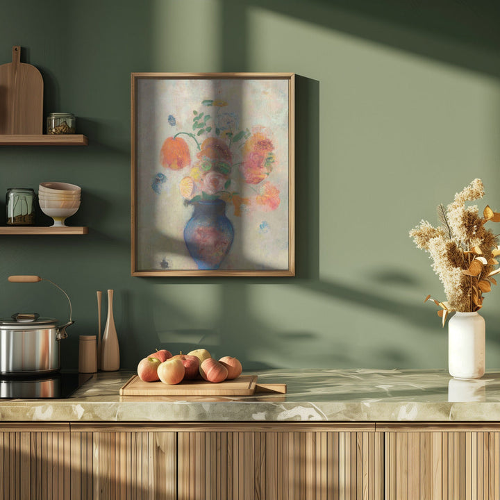 Large Vase With Flowers - Stretched Canvas, Poster or Fine Art Print I Heart Wall Art