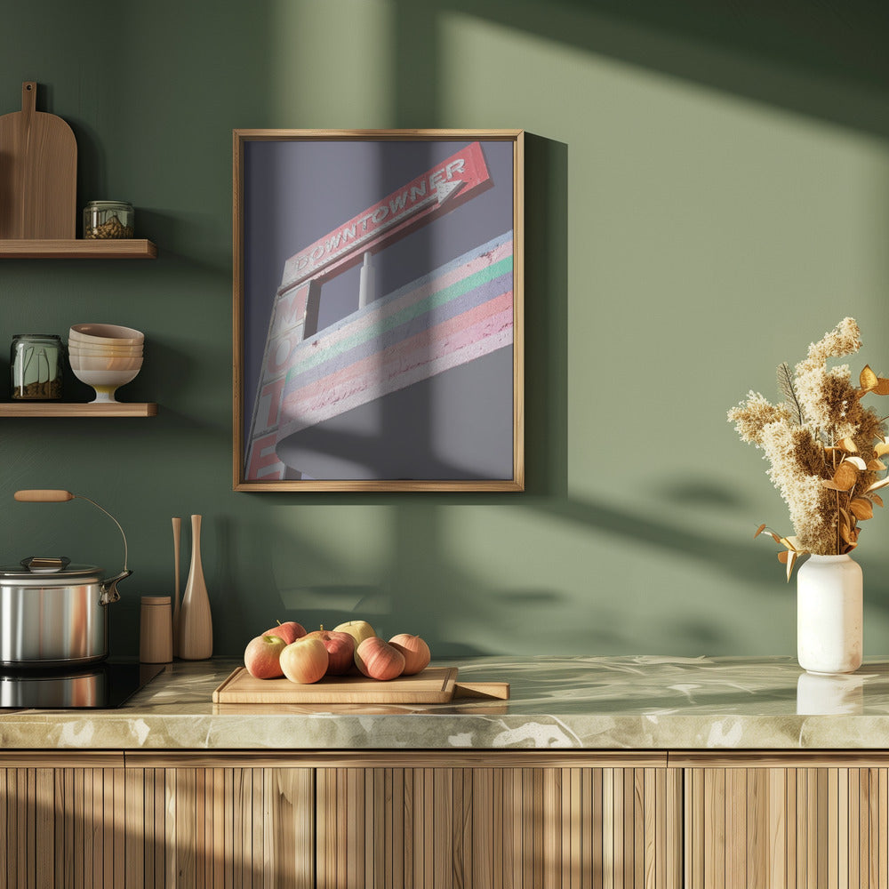 Las Vegas Pink Gas Station - Stretched Canvas, Poster or Fine Art Print I Heart Wall Art