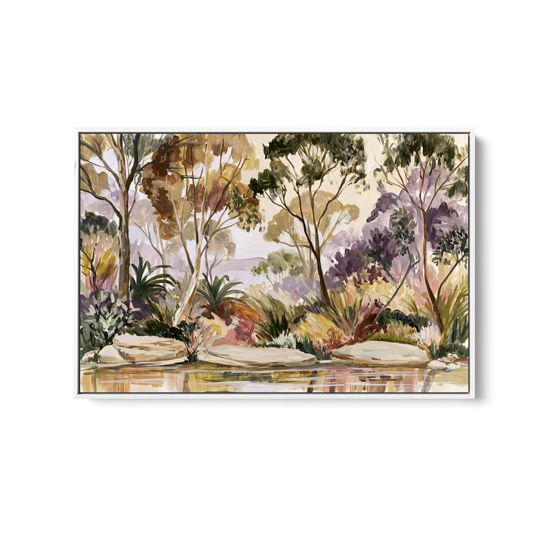 Late Afternoons By The Pond by IHeartStudio - Australian Eucalyptus Bush Garden Nature Canvas Art Print