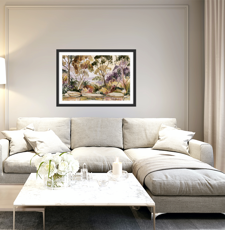 Late Afternoons By The Pond by IHeartStudio - Australian Eucalyptus Bush Garden Nature Canvas Art Print