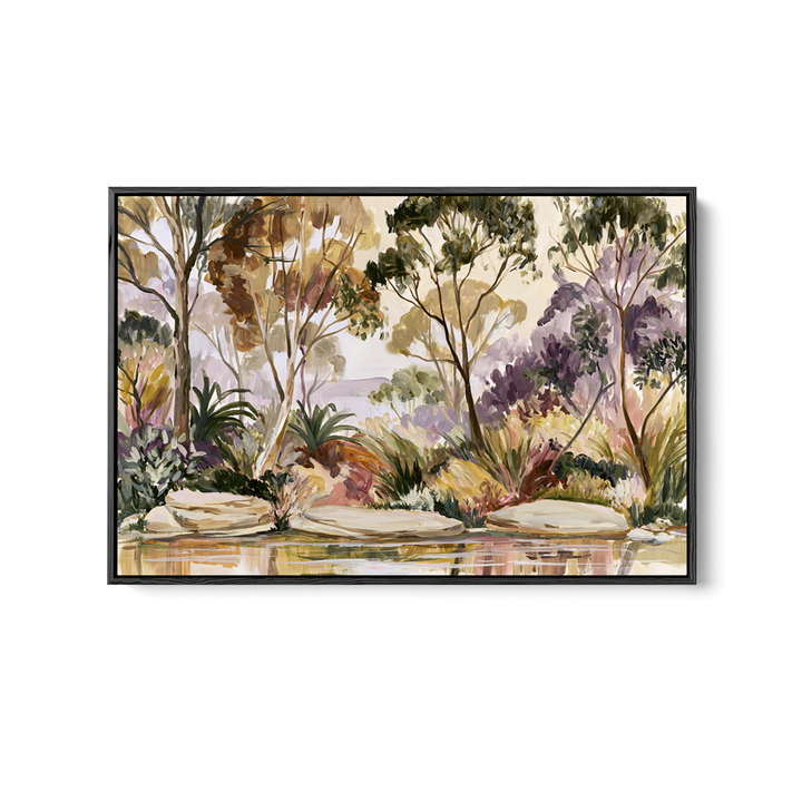 Late Afternoons By The Pond by IHeartStudio - Australian Eucalyptus Bush Garden Nature Canvas Art Print