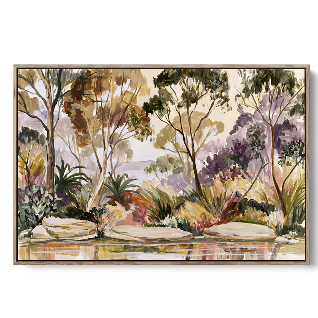 Late Afternoons By The Pond by IHeartStudio - Australian Eucalyptus Bush Garden Nature Canvas Art Print