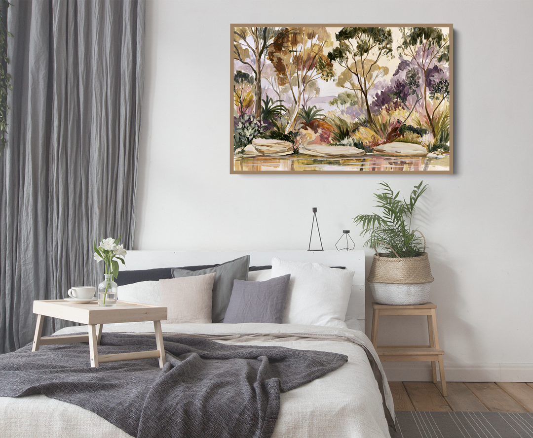 Late Afternoons By The Pond by IHeartStudio - Australian Eucalyptus Bush Garden Nature Canvas Art Print