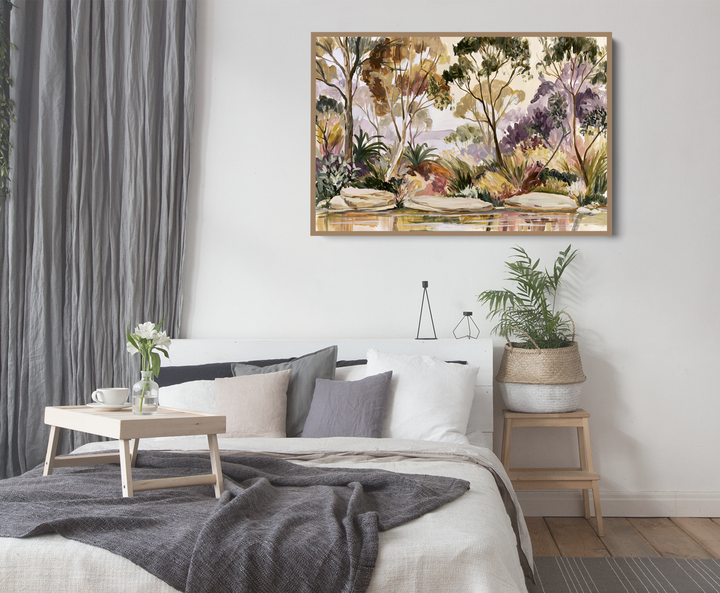 Late Afternoons By The Pond by IHeartStudio - Australian Eucalyptus Bush Garden Nature Canvas Art Print