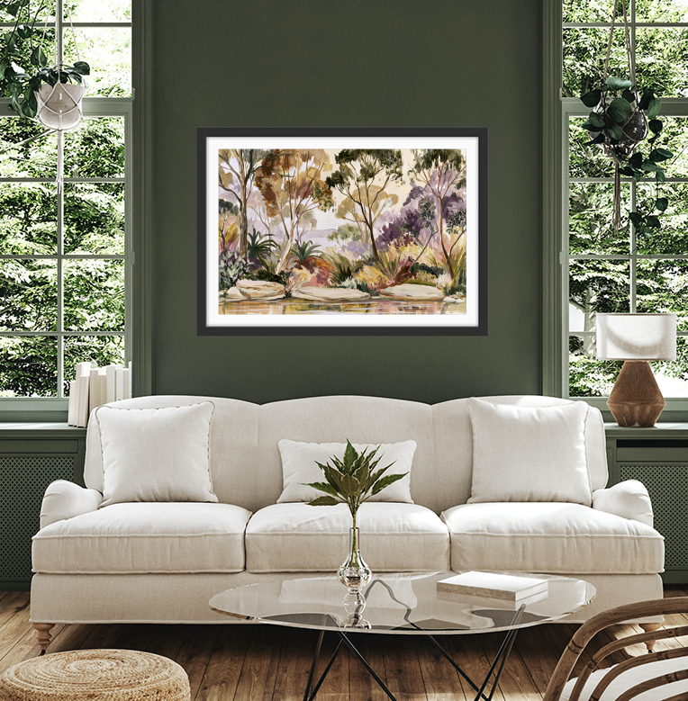 Late Afternoons By The Pond by IHeartStudio - Australian Eucalyptus Bush Garden Nature Canvas Art Print