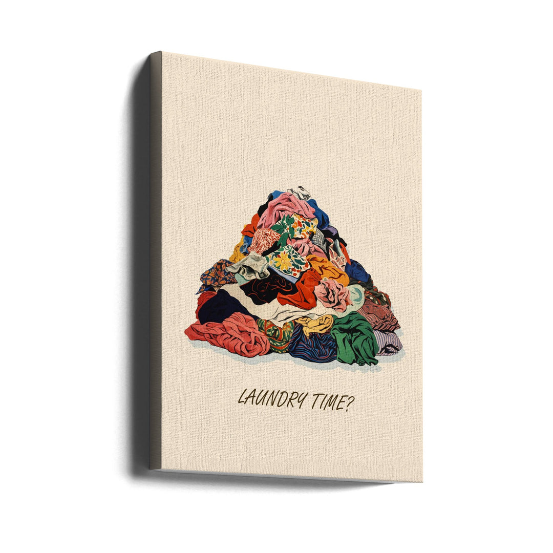 Laundry Time Pile Pictufy - Stretched Canvas, Poster or Fine Art Print I Heart Wall Art