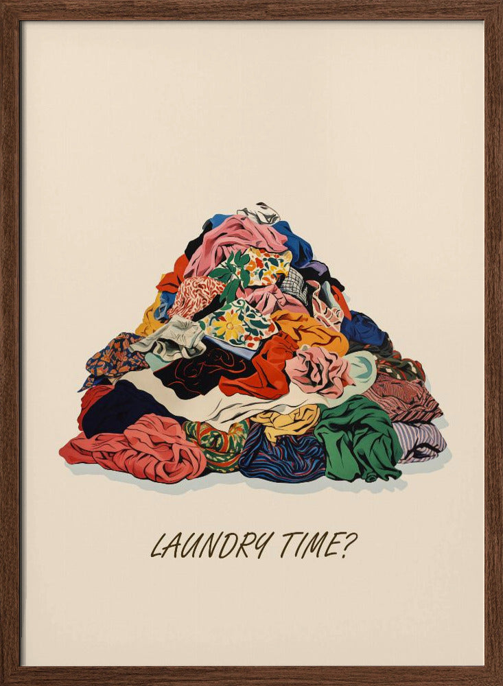 Laundry Time Pile Pictufy - Stretched Canvas, Poster or Fine Art Print I Heart Wall Art