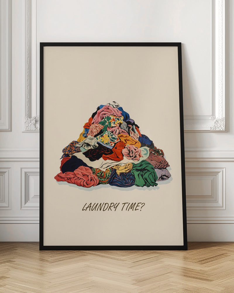 Laundry Time Pile Pictufy - Stretched Canvas, Poster or Fine Art Print I Heart Wall Art