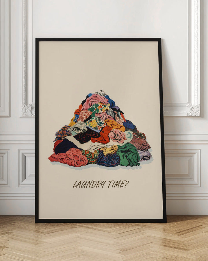 Laundry Time Pile Pictufy - Stretched Canvas, Poster or Fine Art Print I Heart Wall Art