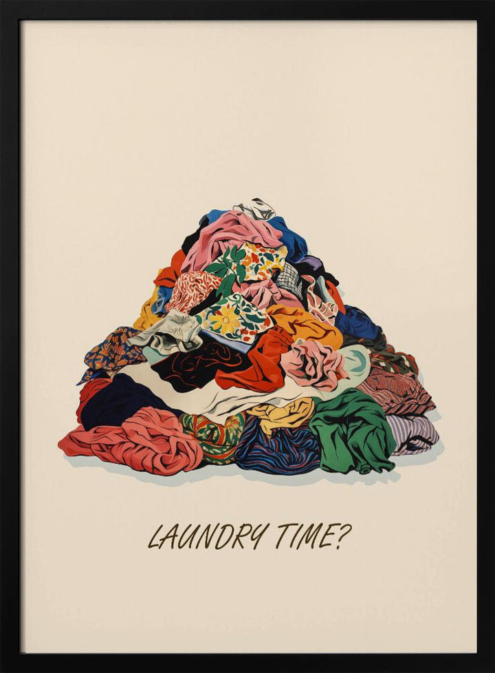 Laundry Time Pile Pictufy - Stretched Canvas, Poster or Fine Art Print I Heart Wall Art