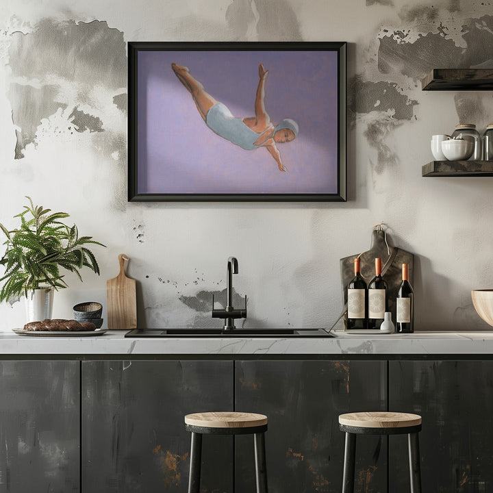 Lavender Diver - Stretched Canvas, Poster or Fine Art Print I Heart Wall Art