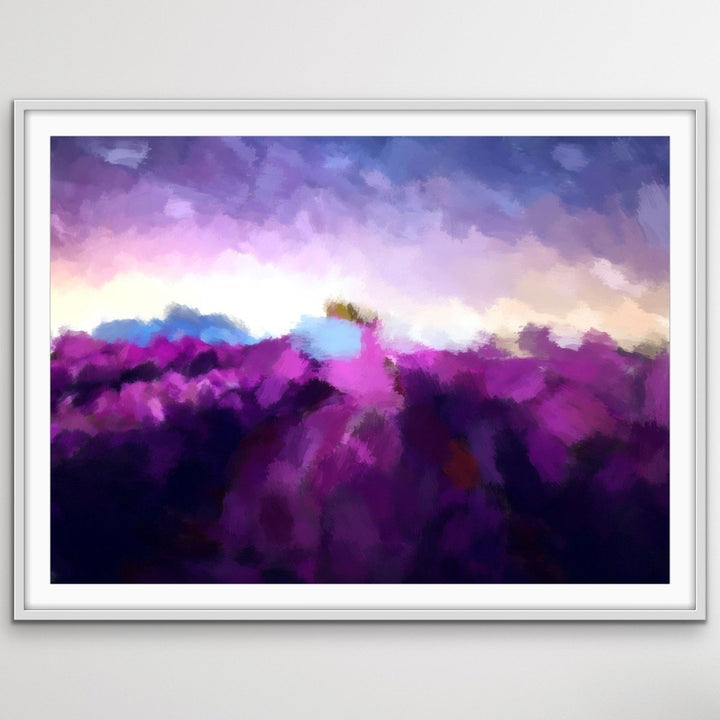 Lavender Fields - Abstract Purple Original Stretched Canvas Wall Art Print - I Heart Wall Art