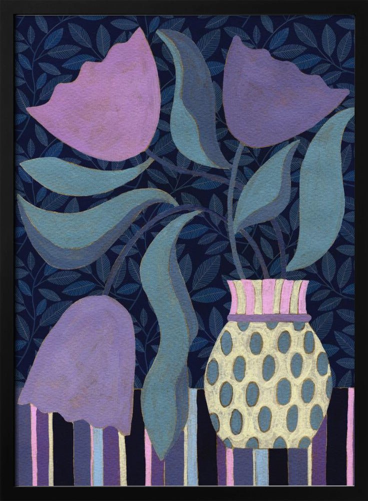 Lavender Tulip Still Life - Stretched Canvas, Poster or Fine Art Print - I Heart Wall Art - Poster Print, Canvas Print or Framed Art Print