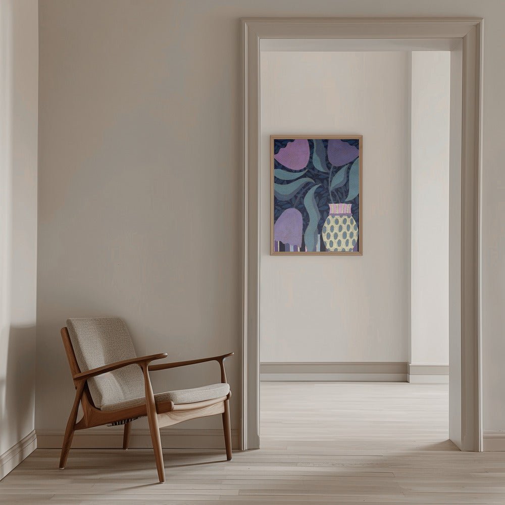 Lavender Tulip Still Life - Stretched Canvas, Poster or Fine Art Print - I Heart Wall Art - Poster Print, Canvas Print or Framed Art Print
