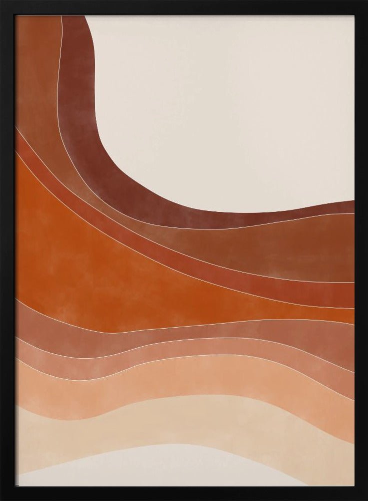 Layered Bands In Earthy Tones - Stretched Canvas, Poster or Fine Art Print - I Heart Wall Art - Poster Print, Canvas Print or Framed Art Print