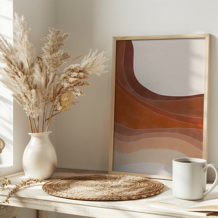 Layered Bands In Earthy Tones - Stretched Canvas, Poster or Fine Art Print - I Heart Wall Art - Poster Print, Canvas Print or Framed Art Print