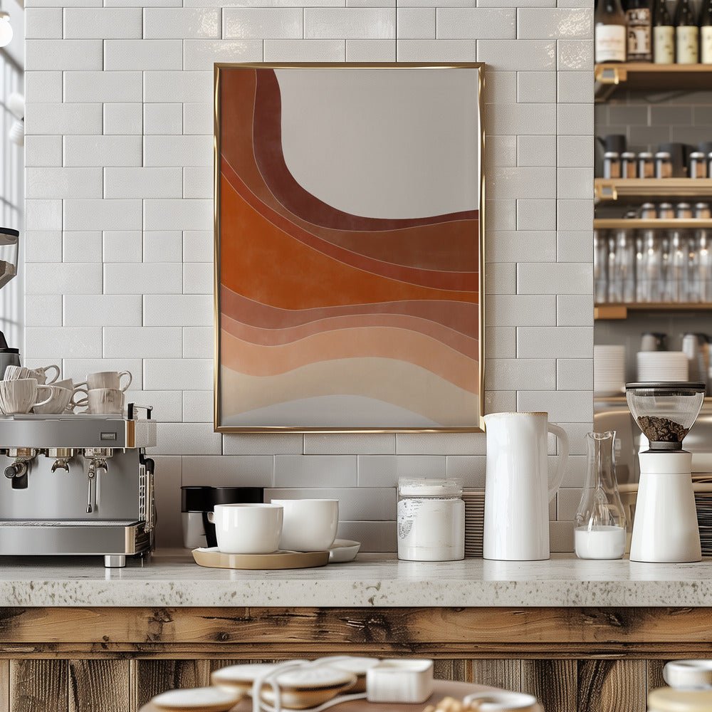 Layered Bands In Earthy Tones - Stretched Canvas, Poster or Fine Art Print - I Heart Wall Art - Poster Print, Canvas Print or Framed Art Print