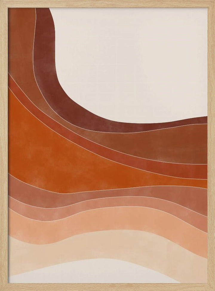 Layered Bands In Earthy Tones - Stretched Canvas, Poster or Fine Art Print - I Heart Wall Art - Poster Print, Canvas Print or Framed Art Print