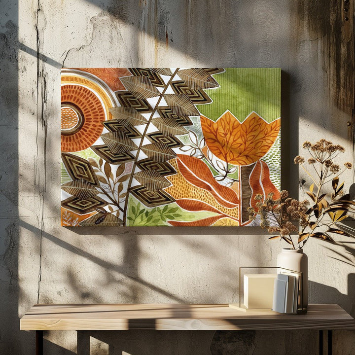 Layered Botanical Watercolour - Stretched Canvas, Poster or Fine Art Print - I Heart Wall Art - Poster Print, Canvas Print or Framed Art Print