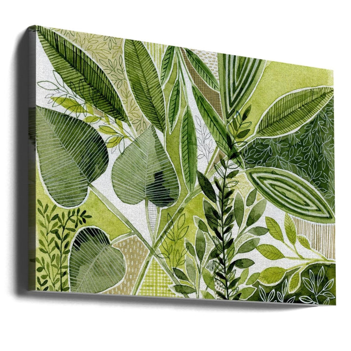 Layered Botanical Watercolour - Stretched Canvas, Poster or Fine Art Print - I Heart Wall Art - Poster Print, Canvas Print or Framed Art Print
