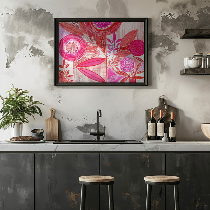 Layered Botanical Watercolour - Stretched Canvas, Poster or Fine Art Print - I Heart Wall Art - Poster Print, Canvas Print or Framed Art Print