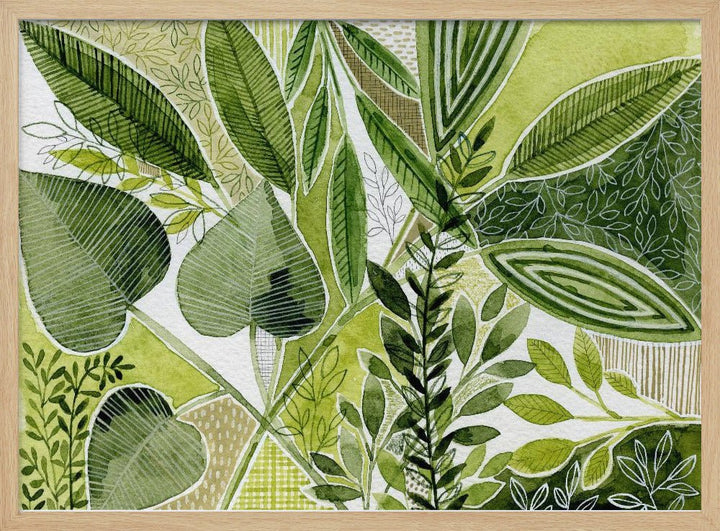 Layered Botanical Watercolour - Stretched Canvas, Poster or Fine Art Print - I Heart Wall Art - Poster Print, Canvas Print or Framed Art Print