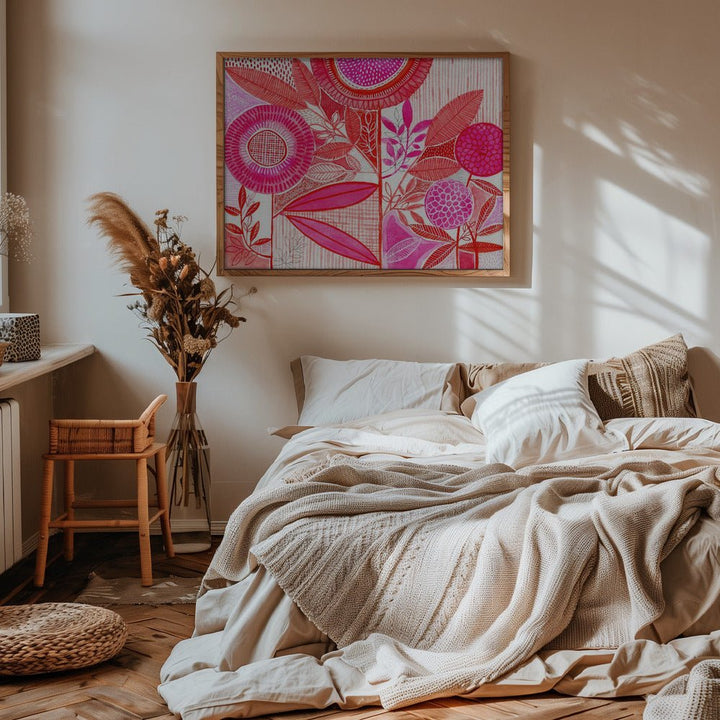 Layered Botanical Watercolour - Stretched Canvas, Poster or Fine Art Print - I Heart Wall Art - Poster Print, Canvas Print or Framed Art Print