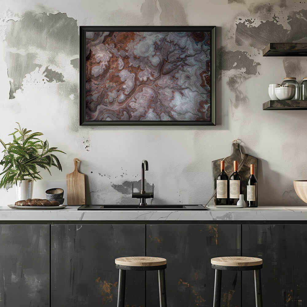 Layered Stone Abstract - Stretched Canvas, Poster or Fine Art Print - I Heart Wall Art - Poster Print, Canvas Print or Framed Art Print
