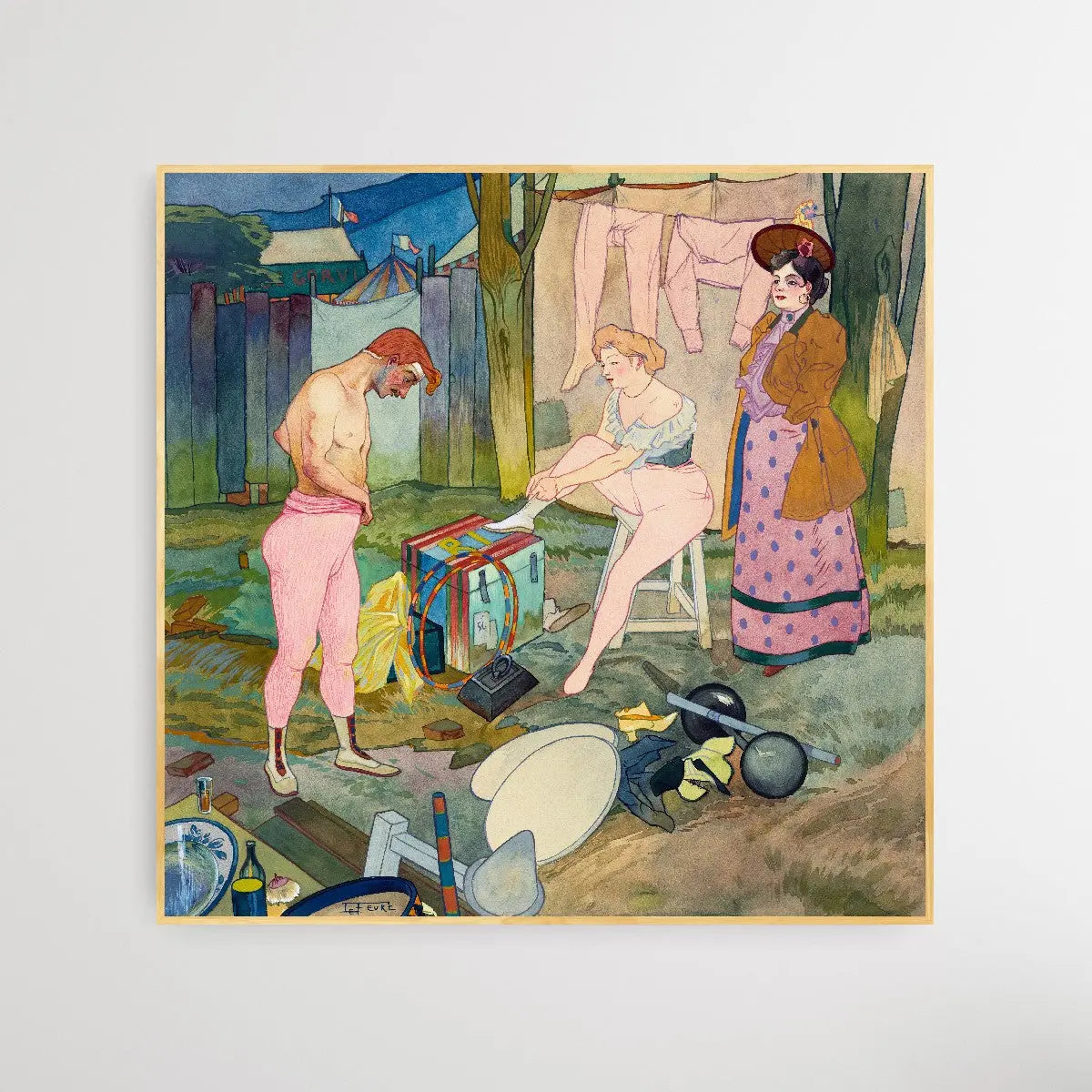 Le Cirque Corvi (ca. 1893) by Georges de Feure - Square Wall Art I Heart Wall Art Australia 
