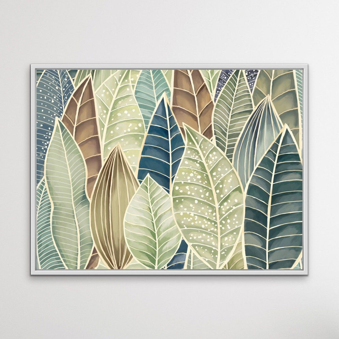 Leaf - Green and Blue Australian Nature Art Print - Nature Wall Art - I Heart Wall Art